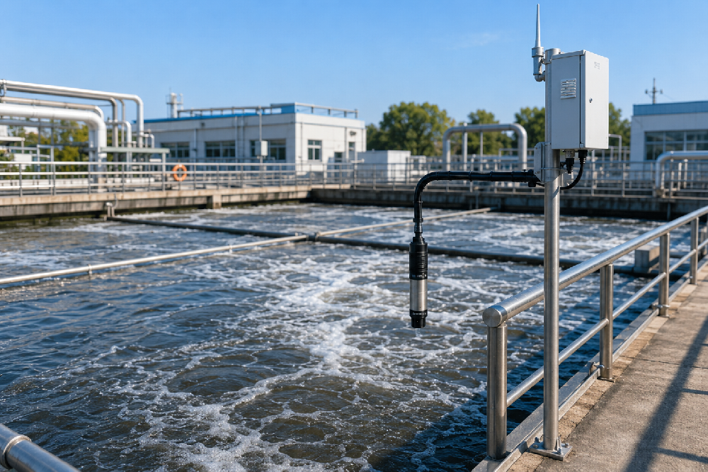 open channel wastewater sensor installation