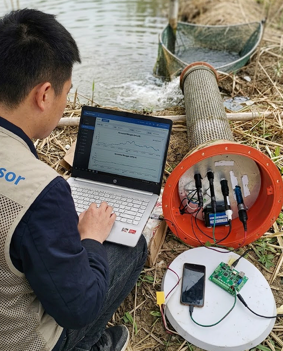 Sample Panel Design for Online Water Sensors: Flow, Bubbles and Service Access