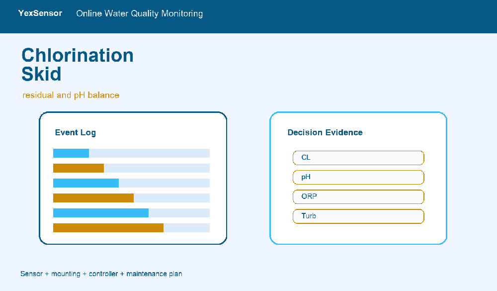 Chlorination Skid Monitoring: Linking Residual Chlorine, pH and ORP Data