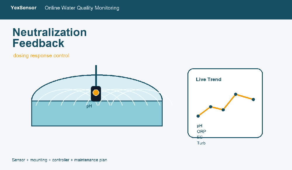 Neutralization Dosing Feedback: Using pH and ORP Data After Chemical Addition