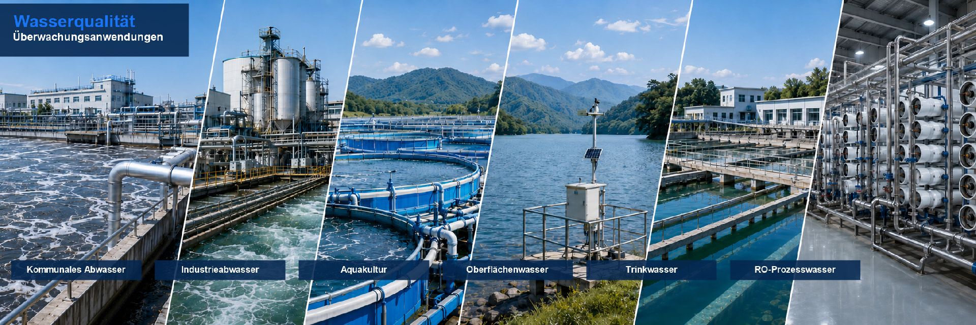 Online-Überwachungssystem mit Wasserqualitätssensoren